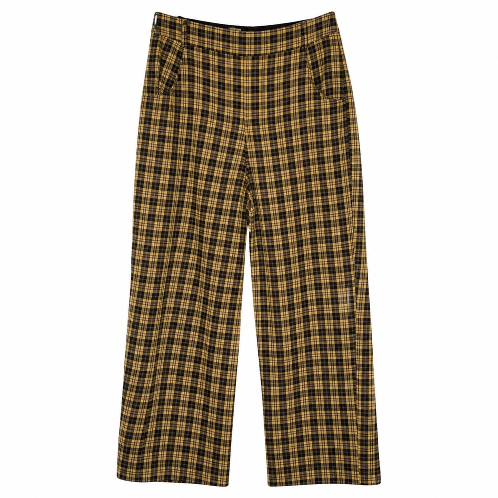Free People Plaid Trousers Menswear Pants Academia Preppy Size 2